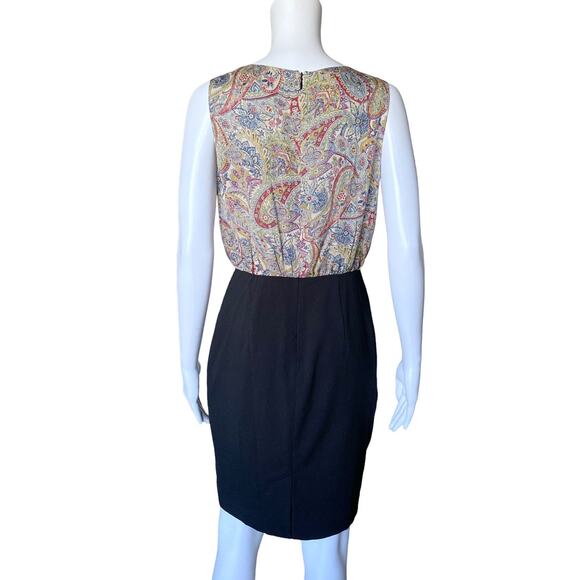 LIZ CLAIBORNE New York Womens Size 4P Sleeveless Paisley Blouson Tank Dress - Picture 7 of 10